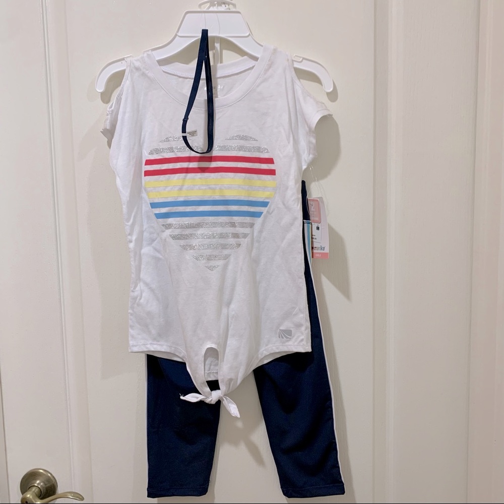 Girls 2 piece athletic set with headband